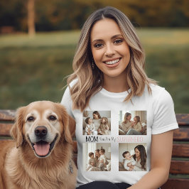 Modern Personalized Mom Superhero Photo Collage Tシャツ