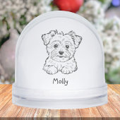 Modern Personalized Morkie Dog Christmas
