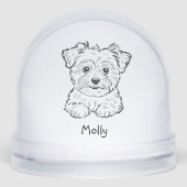 Modern Personalized Morkie Dog Christmas (正面)