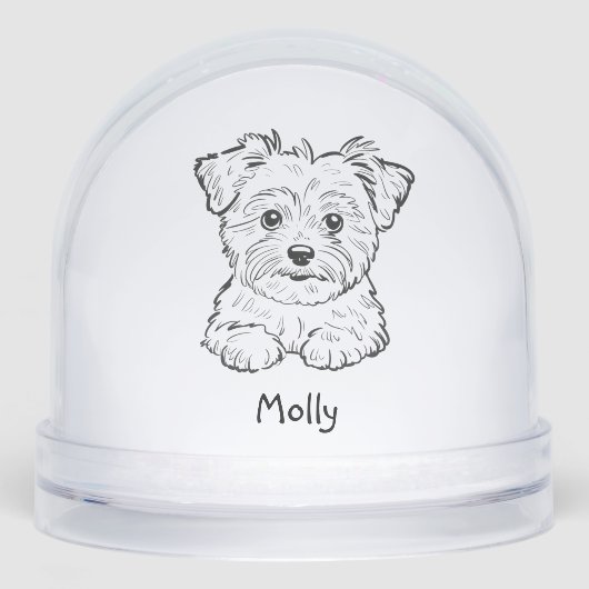 Modern Personalized Morkie Dog Christmas (正面)
