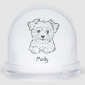 Modern Personalized Morkie Dog Christmas (裏面)