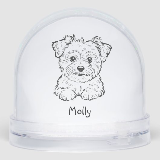 Modern Personalized Morkie Dog Christmas (裏面)