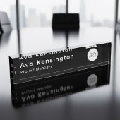 Modern Personalized Name Plate with Logo デスクネームプレート