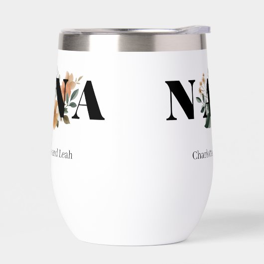 Modern Personalized Nana Floral Gift (左面)