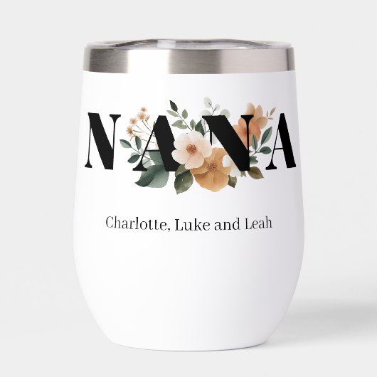 Modern Personalized Nana Floral Gift (背面)
