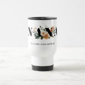 Modern Personalized Nana Floral Gift トラベルマグ (中央)
