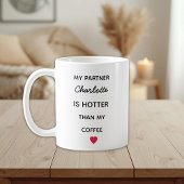 Modern Personalized Partner Coffee Mug コーヒーマグカップ