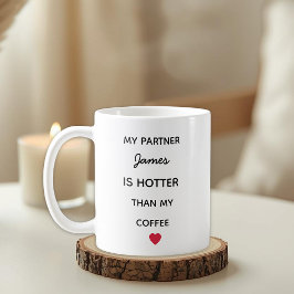 Modern Personalized Partner Coffee Mug コーヒーマグカップ