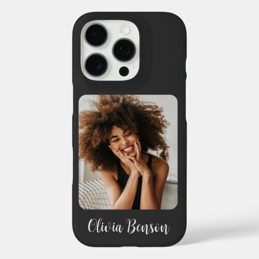 Modern Personalized Photo and Name Create your own Case-Mate iPhoneケース (裏面)