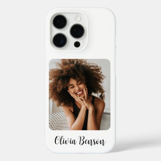 Modern Personalized Photo and Name Create your own Case-Mate iPhoneケース (裏面)