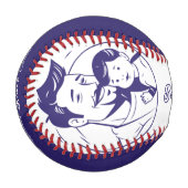 Modern Personalized Photo And Text on 野球ボール (正面左)