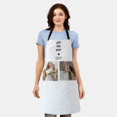 Modern Personalized Photo Gift for Mom エプロン (着用した状態)