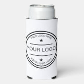 Modern Personalized Photo Logo wedding favor Gift スリム缶クーラー (Seltzer裏面)