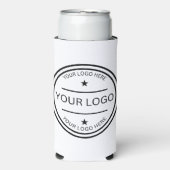 Modern Personalized Photo Logo wedding favor Gift スリム缶クーラー (Seltzer正面)