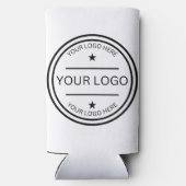 Modern Personalized Photo Logo wedding favor Gift スリム缶クーラー (裏面)