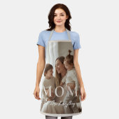 Modern Personalized Photo MOM Apron エプロン (着用した状態)