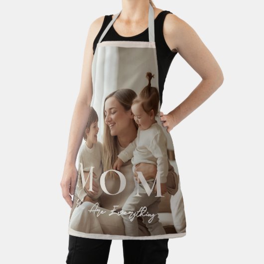 Modern Personalized Photo MOM Apron エプロン (インサイチュ)