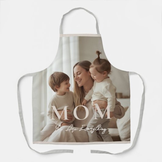 Modern Personalized Photo MOM Apron エプロン (正面)