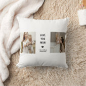 Modern Personalized Photo Pillow for Mom クッション (ブランケット)