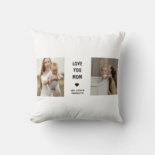Modern Personalized Photo Pillow for Mom クッション (正面)