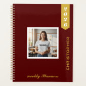 Modern Personalized Photo Text Stylish プランナー手帳 (正面)