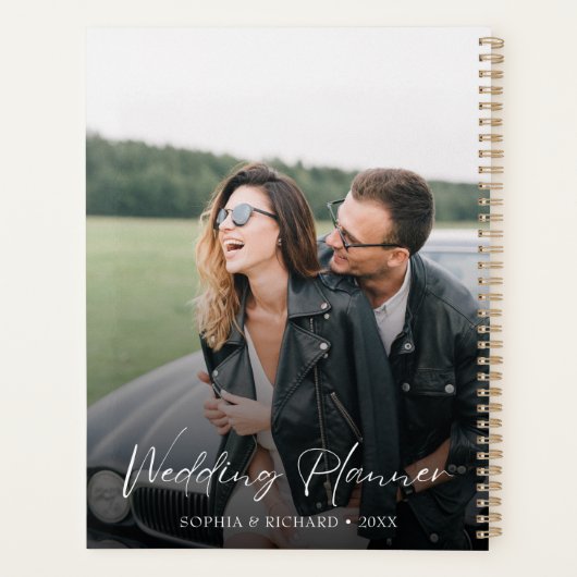 Modern Personalized Photo Wedding  プランナー手帳 (裏面)