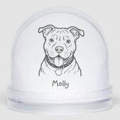 Modern Personalized Pitbull Dog Christmas (正面)