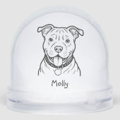 Modern Personalized Pitbull Dog Christmas (裏面)