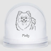 Modern Personalized Pomeranian Dog Christmas (正面)