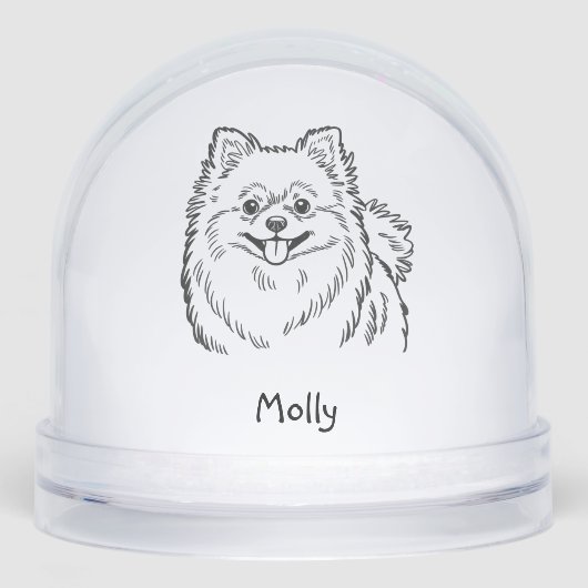 Modern Personalized Pomeranian Dog Christmas (正面)