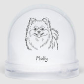 Modern Personalized Pomeranian Dog Christmas (裏面)