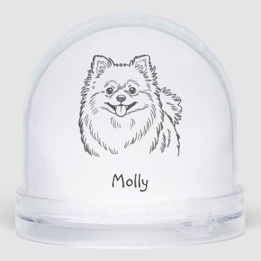 Modern Personalized Pomeranian Dog Christmas (裏面)