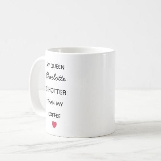 Modern Personalized Queen Coffee Mug コーヒーマグカップ (正面左)