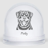 Modern Personalized Rottweiler Dog Christmas (正面)
