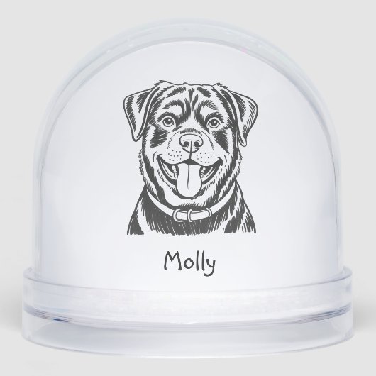 Modern Personalized Rottweiler Dog Christmas (正面)