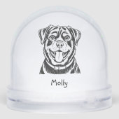 Modern Personalized Rottweiler Dog Christmas (裏面)