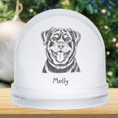 Modern Personalized Rottweiler Dog Christmas