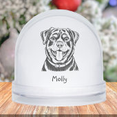 Modern Personalized Rottweiler Dog Christmas