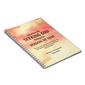 Modern Personalized SEEKING GOD Easter Lenten ノートブック (右側)