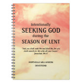 Modern Personalized SEEKING GOD Easter Lenten ノートブック (正面)