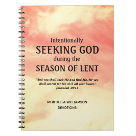 Modern Personalized SEEKING GOD Easter Lenten ノートブック