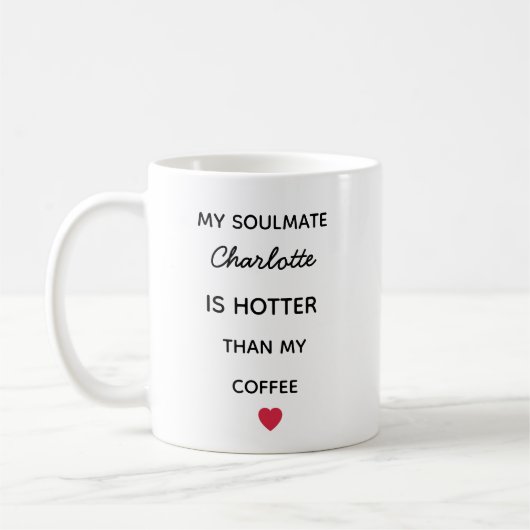 Modern Personalized Soulmate Coffee Mug コーヒーマグカップ (左)