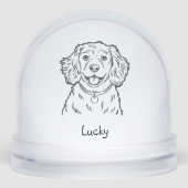 Modern Personalized Spaniel Dog Christmas (正面)