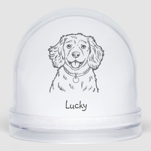 Modern Personalized Spaniel Dog Christmas (正面)