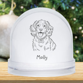 Modern Personalized Spaniel Dog Christmas