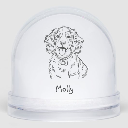 Modern Personalized Spaniel Dog Christmas (正面)