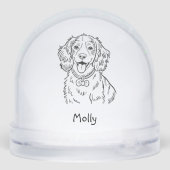 Modern Personalized Spaniel Dog Christmas (裏面)