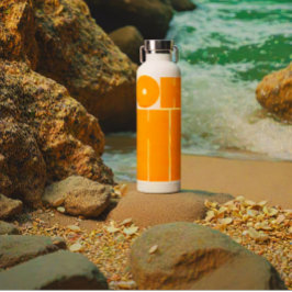 Modern Personalized Text OH HI Orange Color ウォーターボトル