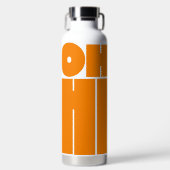 Modern Personalized Text OH HI Orange Color ウォーターボトル (正面)