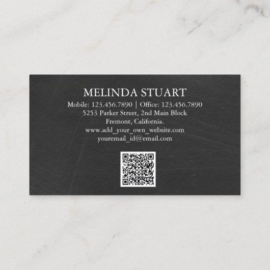 Modern Personalized Uber Driver  名刺 (裏面)